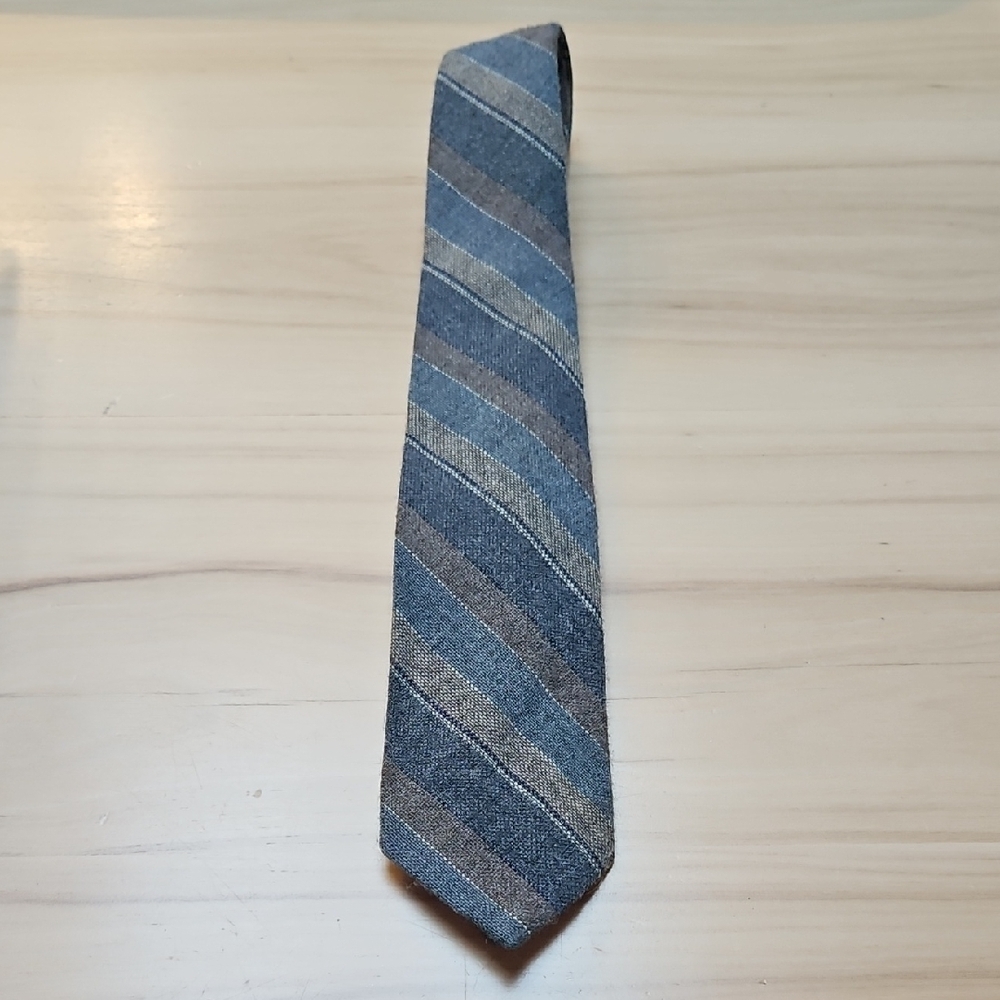 Woolcrofter By Wembly Neck Tie Rustic Striped Vintage Menswear